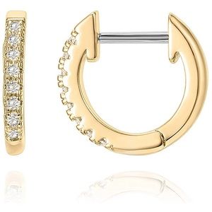 14k gold plated cuff hoop earrings